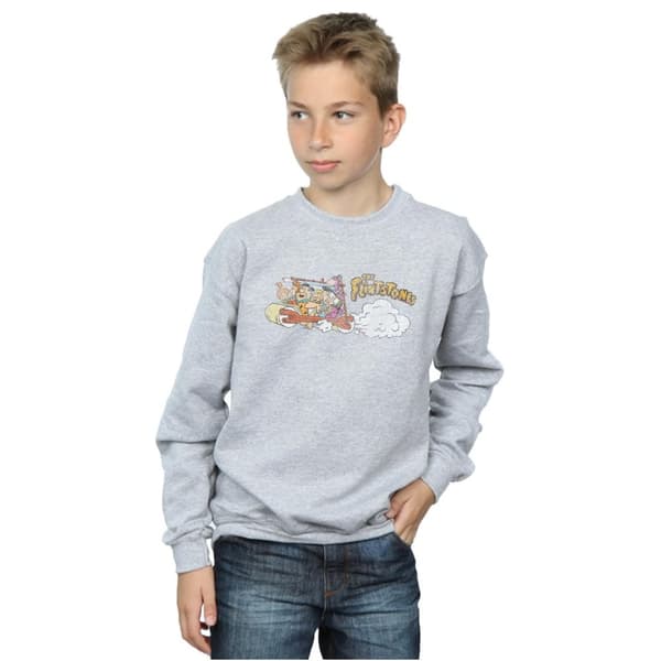 The Flintstones Boys Family Car Distressed Sweatshirt