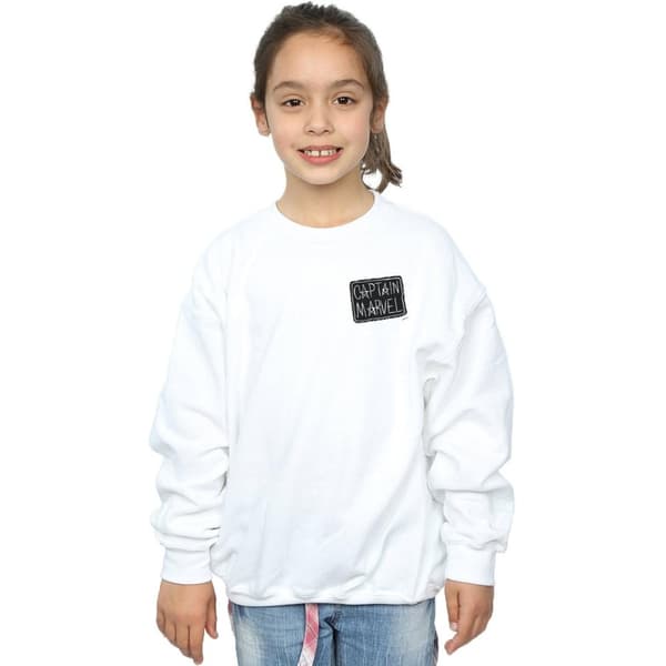 Marvel Sweatshirt med bröstlapp för flickor Captain Marvel