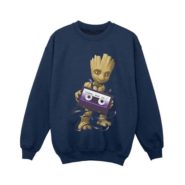 Marvel Pojkar Guardians Of The Galaxy Groot Cosmic Tape Sweatshirt