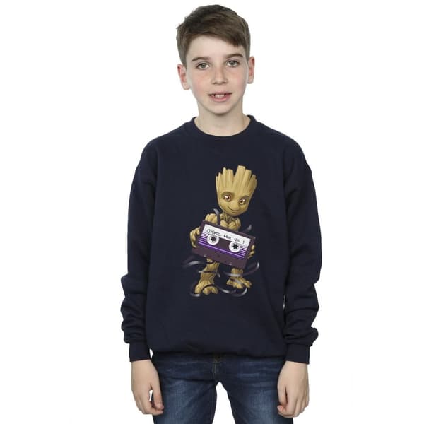 Marvel Pojkar Guardians Of The Galaxy Groot Cosmic Tape Sweatshirt