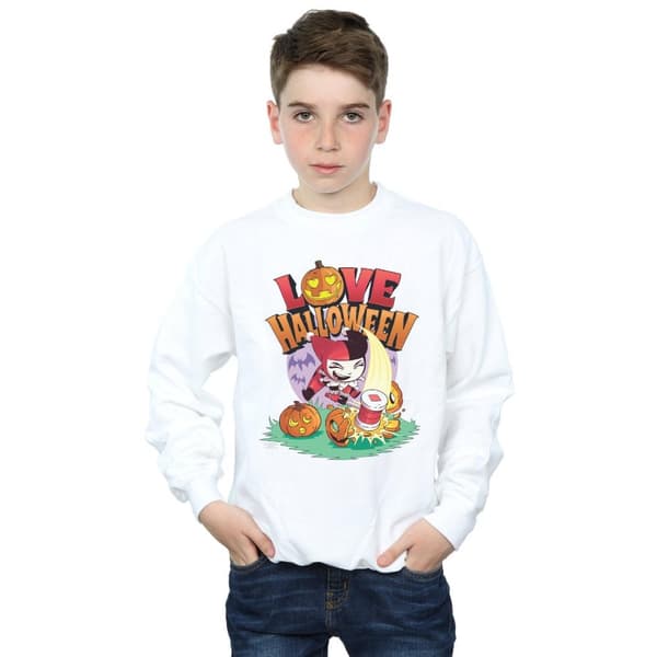 DC Comics Boys Super Friends Harley Quinn Love Halloween Sweatshirt