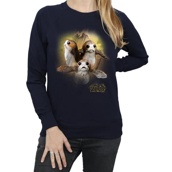 Star Wars Womens/Ladies The Last Jedi Porgs Brushed Sweatshirt