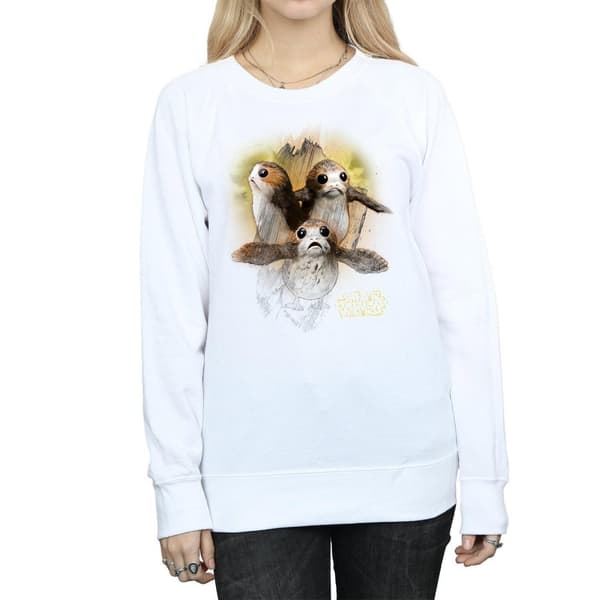 Star Wars Womens/Ladies The Last Jedi Porgs Brushed Sweatshirt