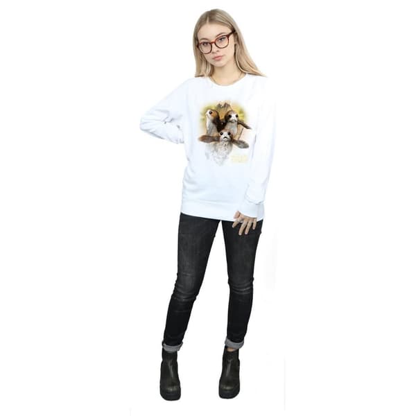Star Wars Womens/Ladies The Last Jedi Porgs Brushed Sweatshirt