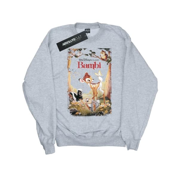 Disney Bambi Retro Poster-tröja för pojkar Sports Grey 12-13 Years
