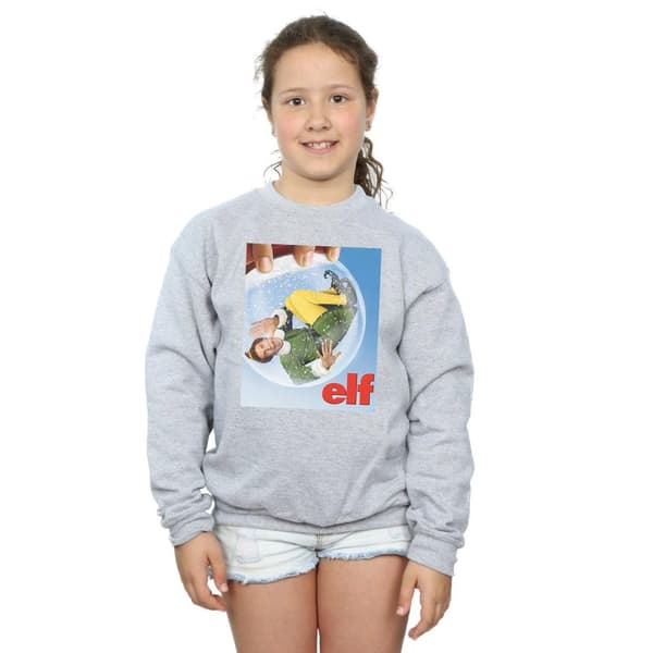 Elf Sweatshirt med snöglobsaffisch för flickor