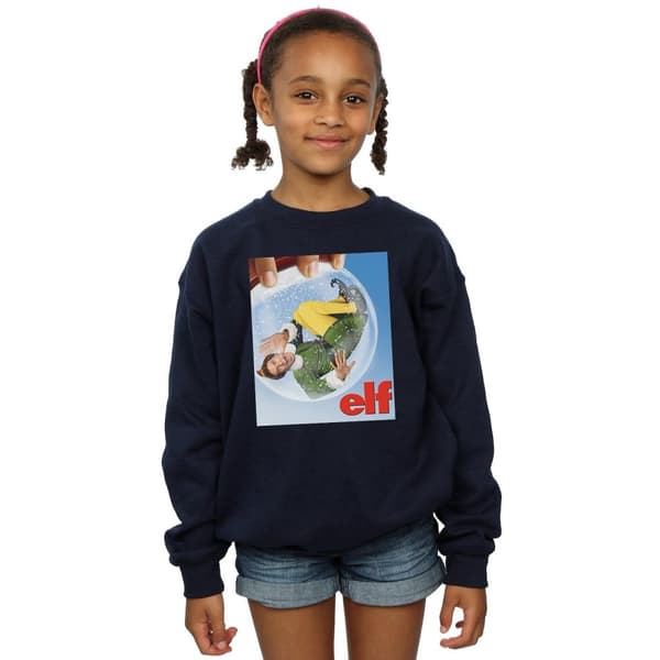 Elf Sweatshirt med snöglobsaffisch för flickor