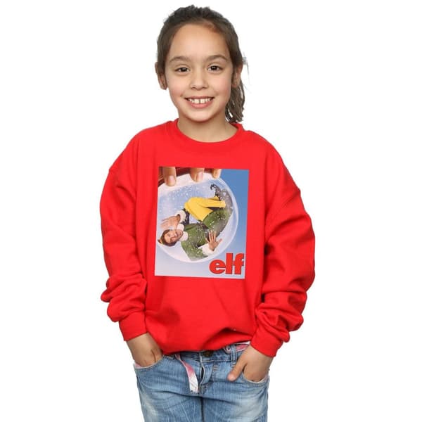 Elf Sweatshirt med snöglobsaffisch för flickor