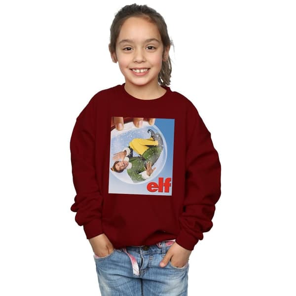 Elf Sweatshirt med snöglobsaffisch för flickor