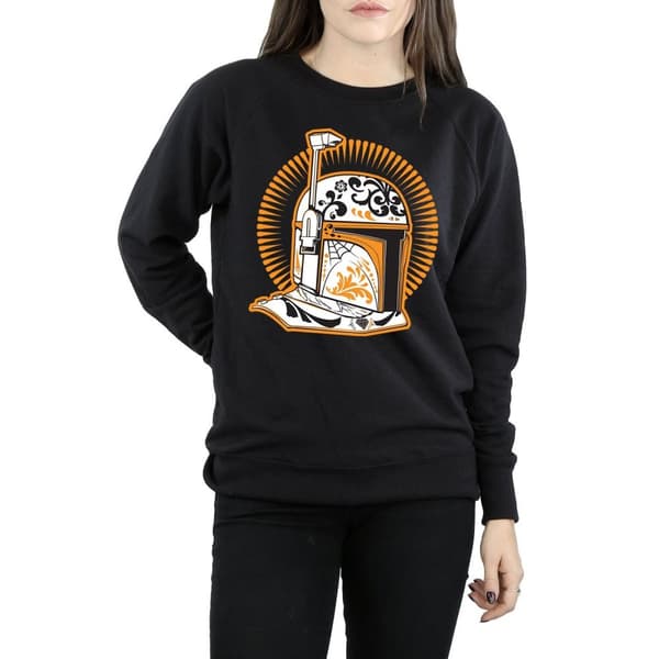 Star Wars Womens/Ladies Boba Fett Dia De Los Muertos Sweatshirt