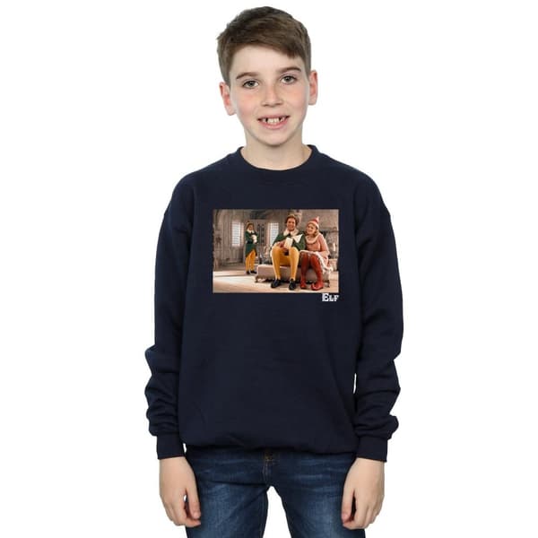 Elf Sweatshirt med familjebild för pojkar