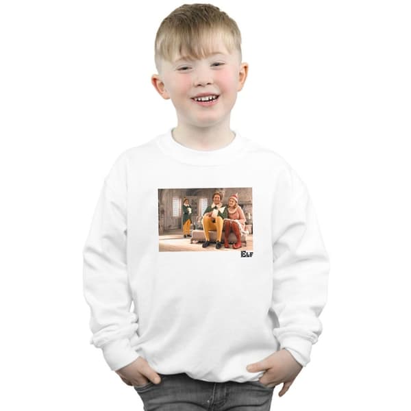 Elf Sweatshirt med familjebild för pojkar