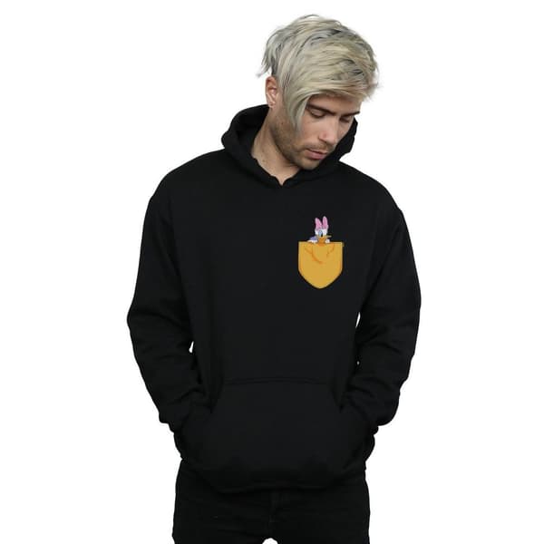 Disney Mens Daisy Duck Faux Pocket Hoodie