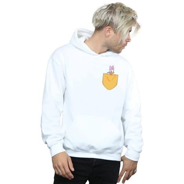 Disney Mens Daisy Duck Faux Pocket Hoodie