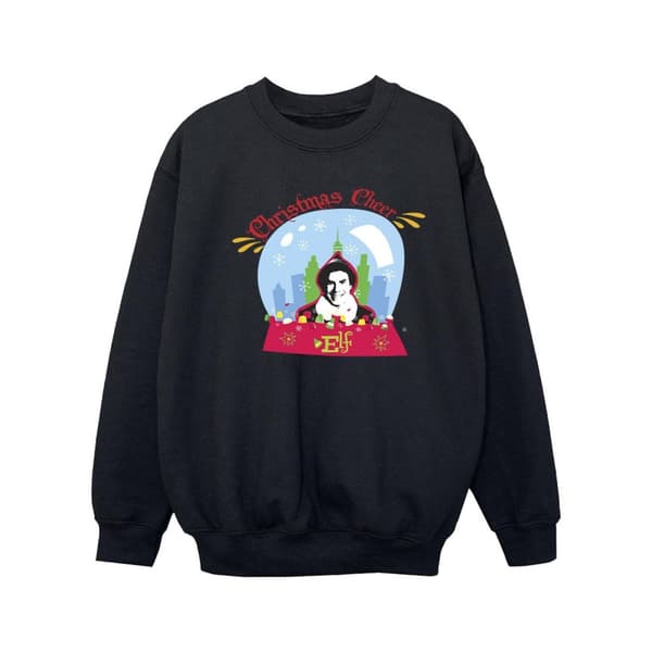 Elf Sweatshirt med snöglober för flickor Black 3-4 Years