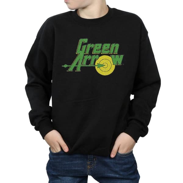 DC Comics Pojkar - Green Arrow Crackle - Sweatshirt med logotyp