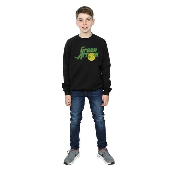 DC Comics Pojkar - Green Arrow Crackle - Sweatshirt med logotyp