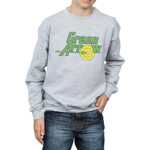 DC Comics Boys Green Arrow Crackle Logo Sweatshirt