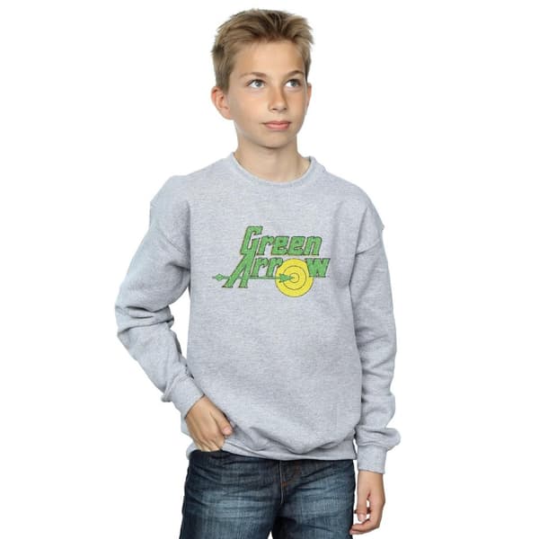 DC Comics Boys Green Arrow Crackle Logo Sweatshirt