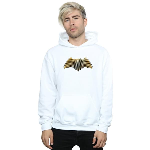 DC Comics Mens Justice League Movie Batman Logo Textured Hoodie