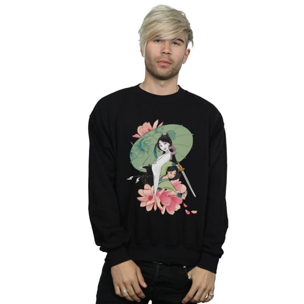 Disney Mens Mulan Magnolia Collage Sweatshirt