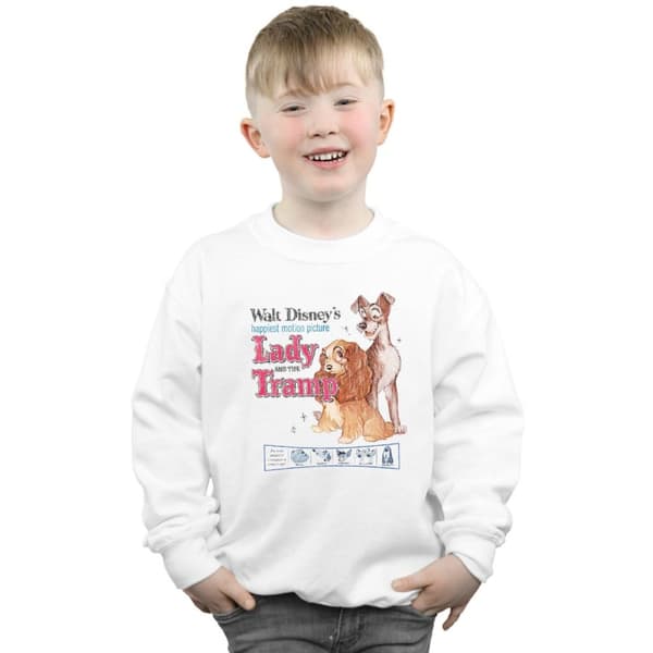 Disney Pojkar Lady And The Tramp Distressed Classic Poster Sweatshirt