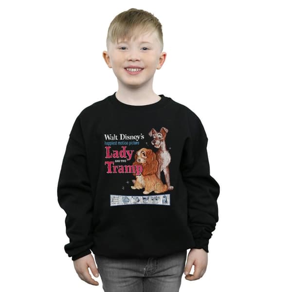 Disney Pojkar Lady And The Tramp Distressed Classic Poster Sweatshirt