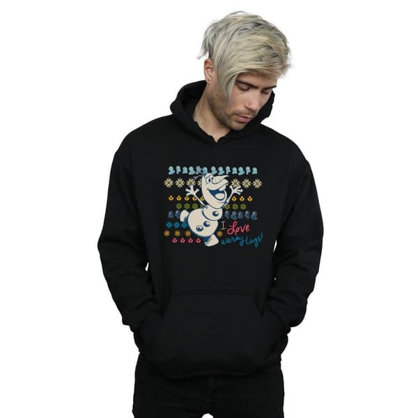 Disney Mens Frozen I Love Warm Hugs Hoodie