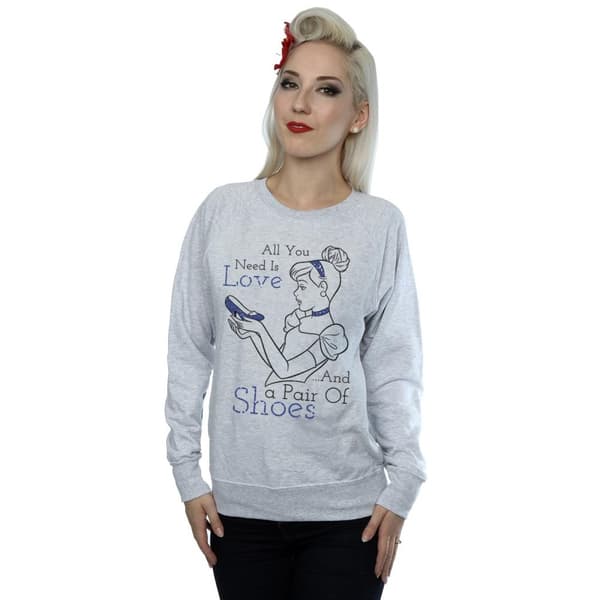 Disney Princess Womens/Ladies Cinderella All You Need Is Love Sweatshirt