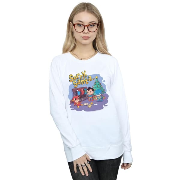 DC Comics Dam/Tjej Super Friends Sorry Santa Sweatshirt
