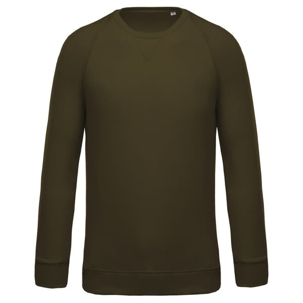 Kariban Mens Organic Cotton Crew Neck Raglan Sweatshirt