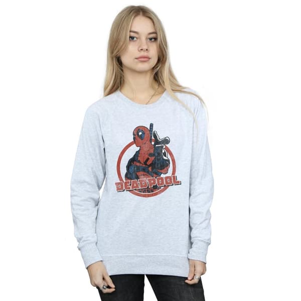 Marvel Womens/Ladies Deadpool Gun Finger Sweatshirt