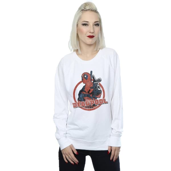 Marvel Womens/Ladies Deadpool Gun Finger Sweatshirt