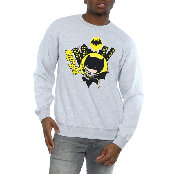 DC Comics Mens Chibi Batman Swinging Sweatshirt