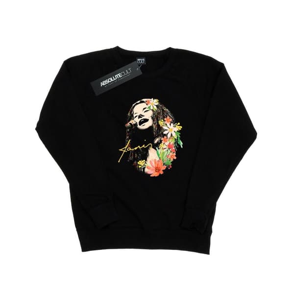 Janis Joplin Sweatshirt med blommönster - dam/dam