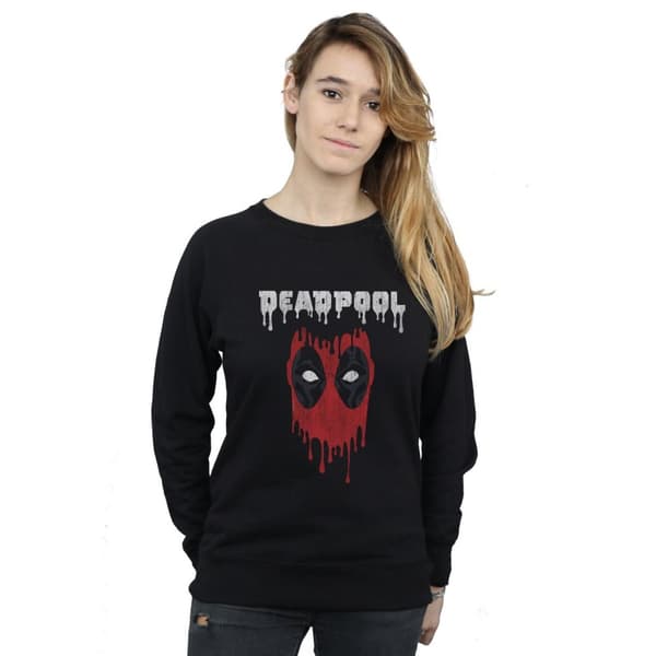 Marvel Womens/Ladies Deadpool Dripping Head Sweatshirt