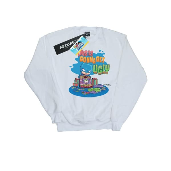 DC Comics Boys Super Friends Batman Joker Christmas Jumper Sweatshirt