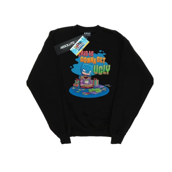 DC Comics Boys Super Friends Batman Joker Christmas Jumper Sweatshirt