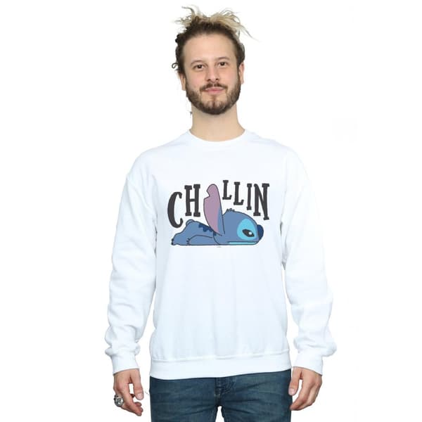 Disney Mens Lilo And Stitch Chillin Sweatshirt