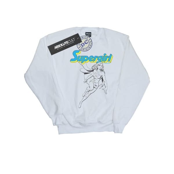 DC Comics Boys Supergirl Mono Action Pose Sweatshirt