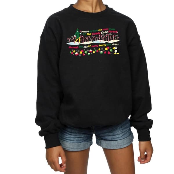 Elf Girls Candy Cane Forest Sweatshirt