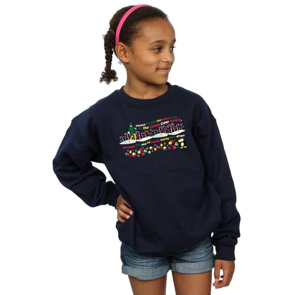 Elf Girls Candy Cane Forest Sweatshirt