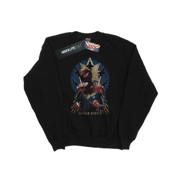 Marvel Girls Captain Marvel Jet Burst Sweatshirt