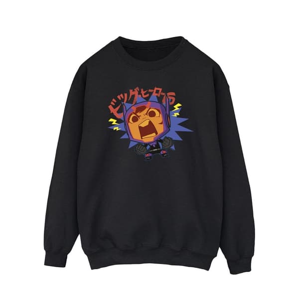 Disney Mens Big Hero 6 Baymax Hiro Angry Manga Sweatshirt
