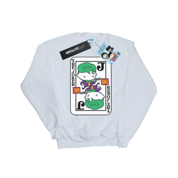 DC Comics Mens Chibi Joker Playing Card Sweatshirt