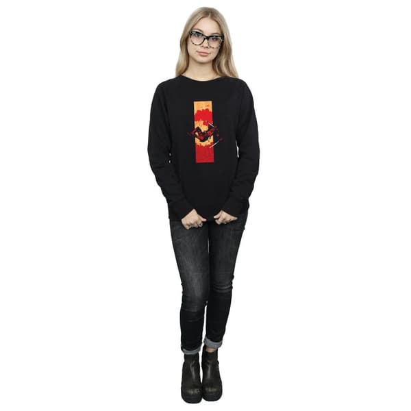 Marvel Dam/Tjej Deadpool Sweatshirt med blodremsa