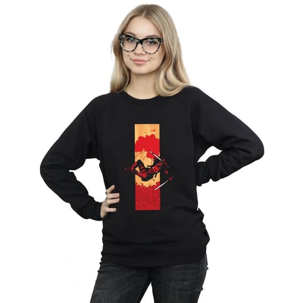 Marvel Dam/Tjej Deadpool Sweatshirt med blodremsa
