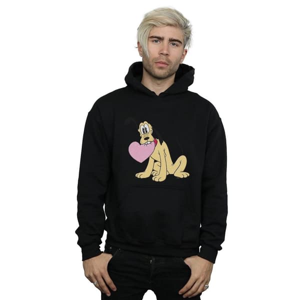 Disney Mens Pluto Love Heart Hoodie