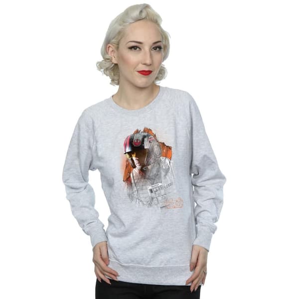 Star Wars Dam/Tjej - De sista jedi - Poe Dameron - Borstad tröja