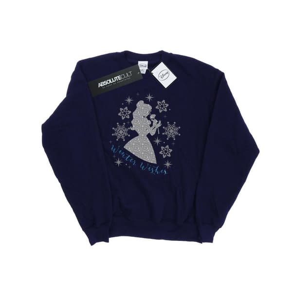 Disney Princess Dam/Tjej Belle Vinter Silhuett Sweatshirt